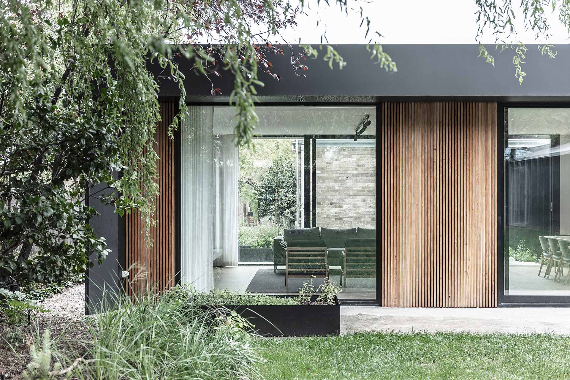 March House 2 by Source Architects, covered outdoor terrace and landscaped surrounds
